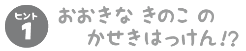 おおきなきのこのかせきはっけん！？